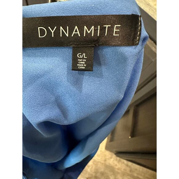 Dynamite Dani Cowl Neck Chiffon Slip Dress Y2K Fairy Grunge Goth Large - Picture 8 of 15